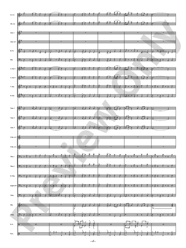 The Holidays in Five - Concert Band Conductor Score & Parts (Digital Download)