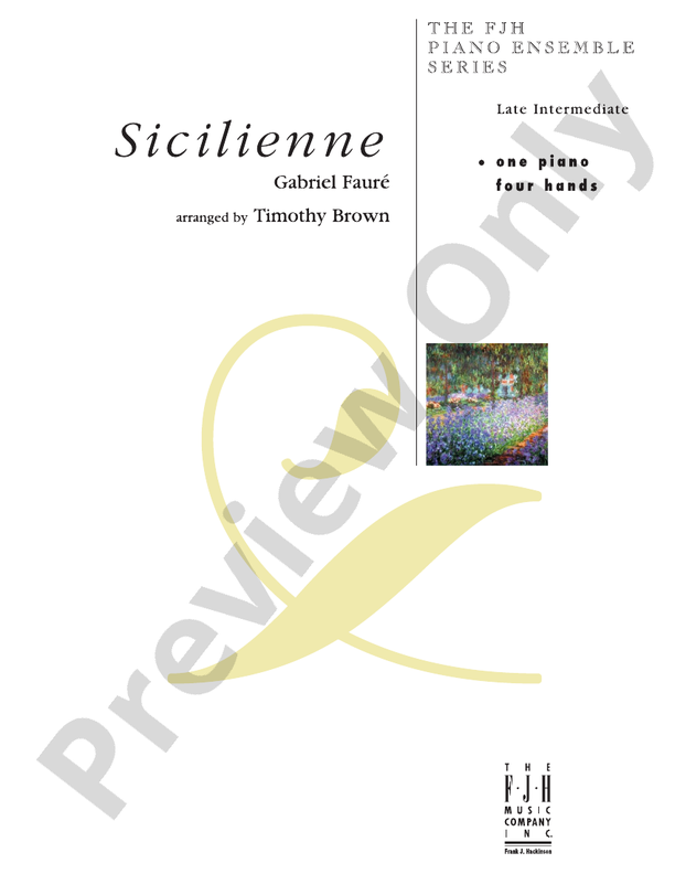 Faure - Sicilienne - Piano (Digital Download)