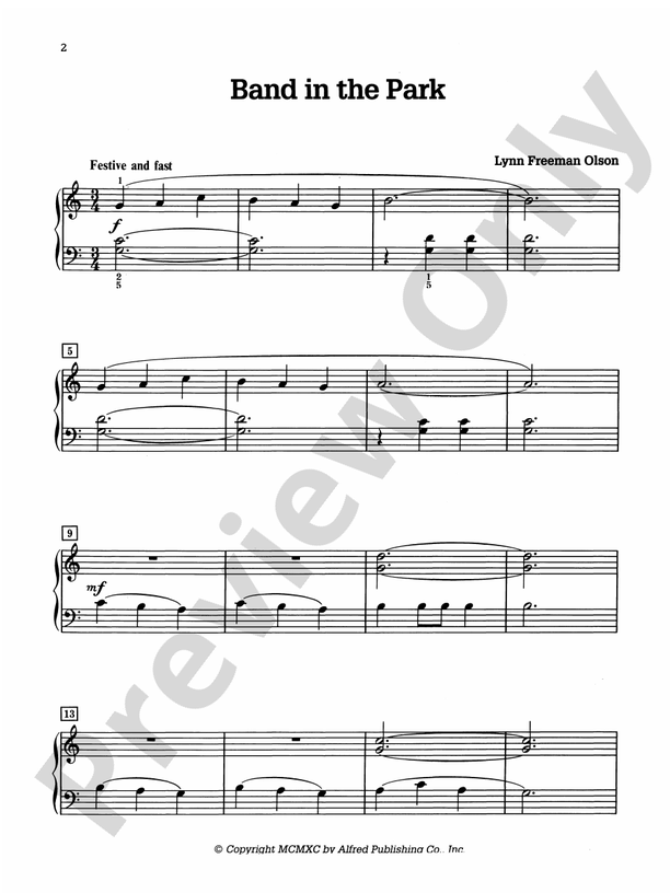 Band in the Park - Piano (Digital Download)