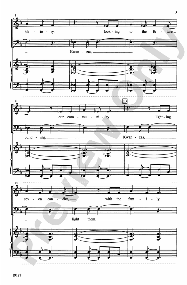 Harambee: A Song for Kwanzaa - 3-Part Mixed Choral Octavo (Digital Download)