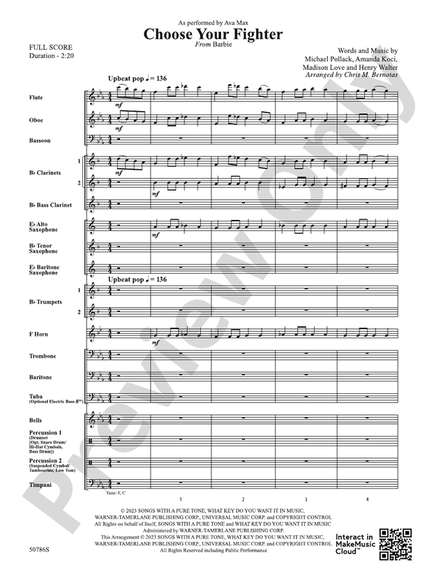 Choose Your Fighter - Concert Band Conductor Score & Parts (Digital Download)