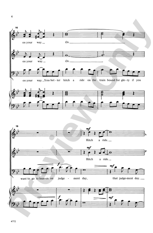 Hitch a Ride – 3-Part Mixed, a cappella Choral Octavo (Digital Download)