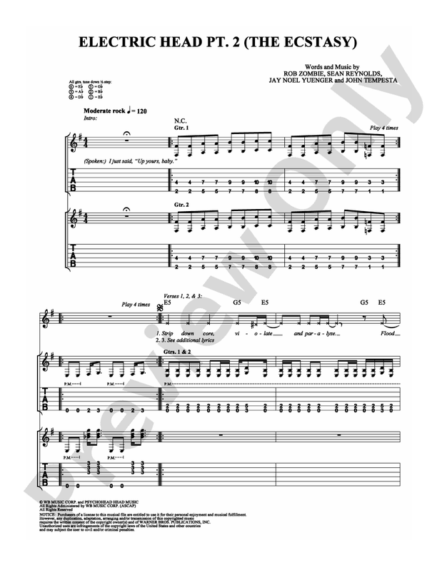 Electric Head Pt. 2 (The Ecstasy) - Guitar TAB (Digital Download)