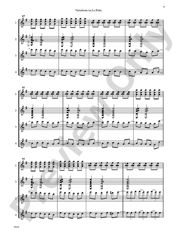Quartets for Guitar: Three Intermediate Works - Guitar (Digital Download)