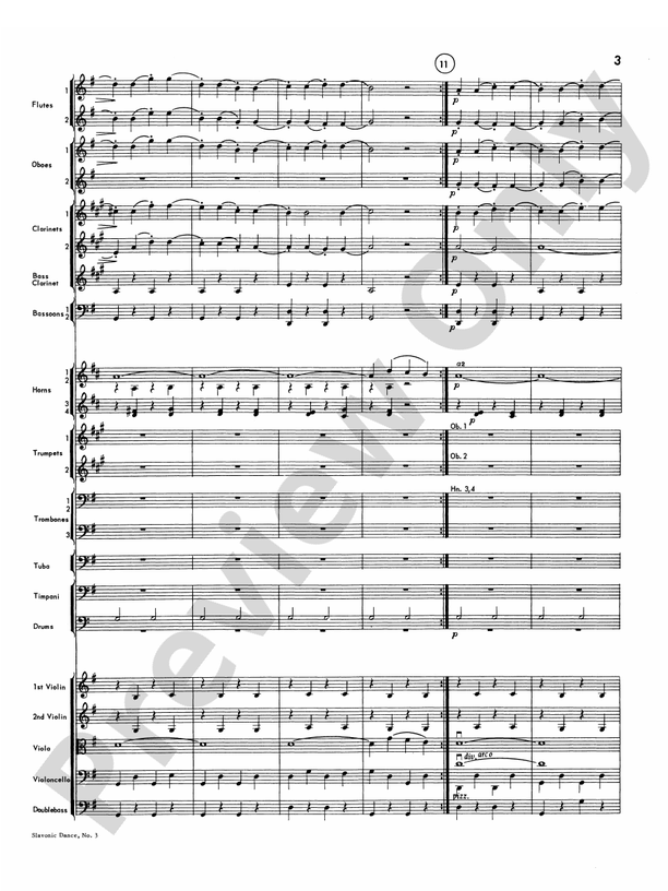 Slavonic Dance No. 3 – Full Orchestra Conductor Score & Parts (Digital Download)