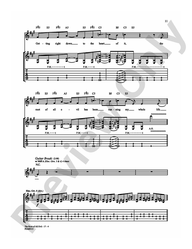 The Root of All Evil - Guitar TAB (Digital Download)