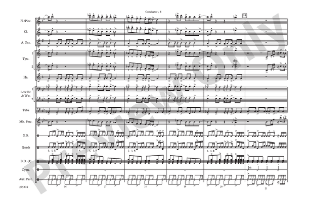 Burning Down the House – Marching Band Conductor Score & Parts (Digital Download)