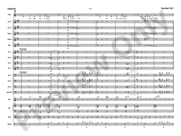How About You? - Jazz Ensemble Conductor Score & Parts(Digital Download)