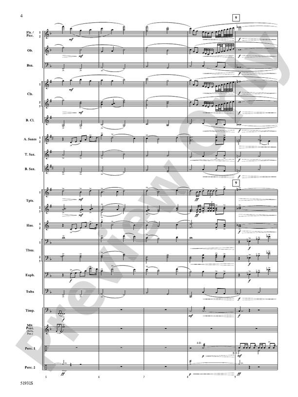 The Trace - Concert Band Conductor Score & Parts(Digital Download)