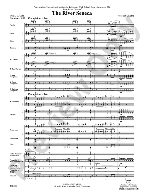 The River Seneca - Concert Band Conductor Score & Parts (Digital Download)
