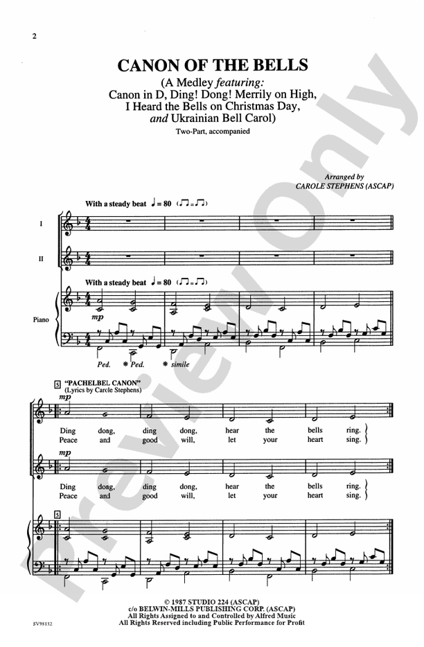 Canon of the Bells - 2-Part Choral Octavo (Digital Download)