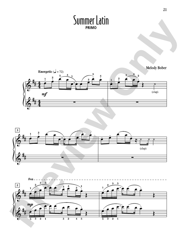 Summer Latin - 1 Piano, 4 Hands (Digital Download)