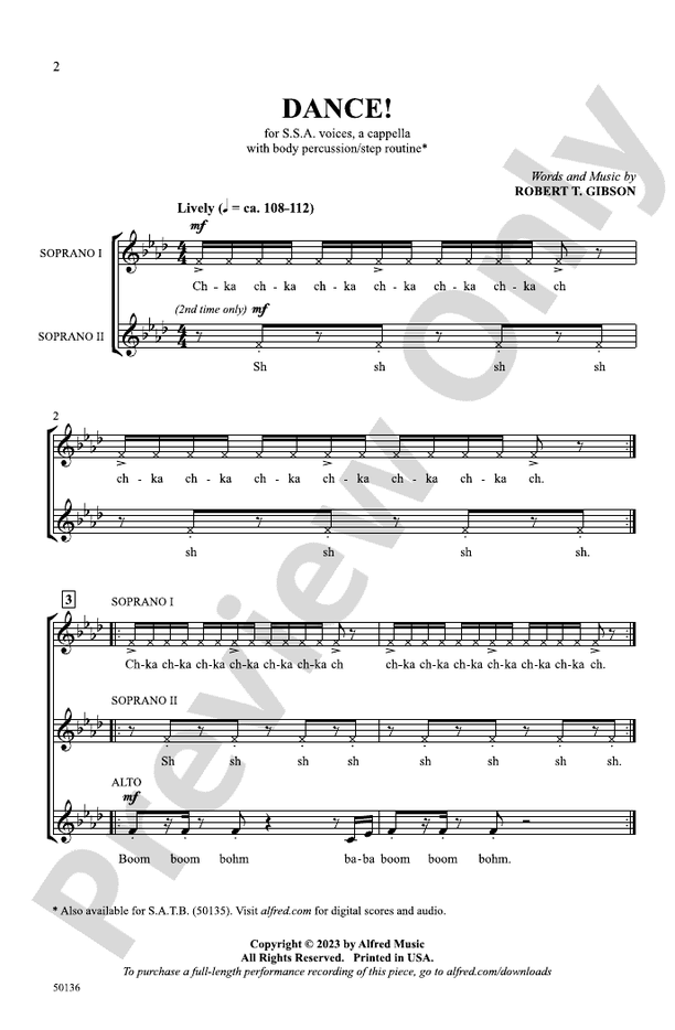 Dance! - SSA, A Cappella Choral Octavo (Digital Download)