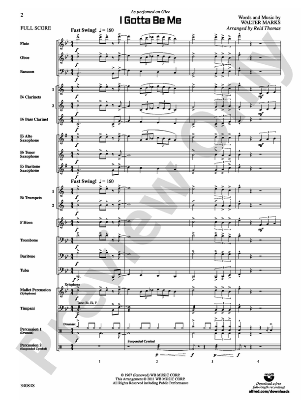 I Kissed a Girl - Concert Band Conductor Score & Parts (Digital Download)
