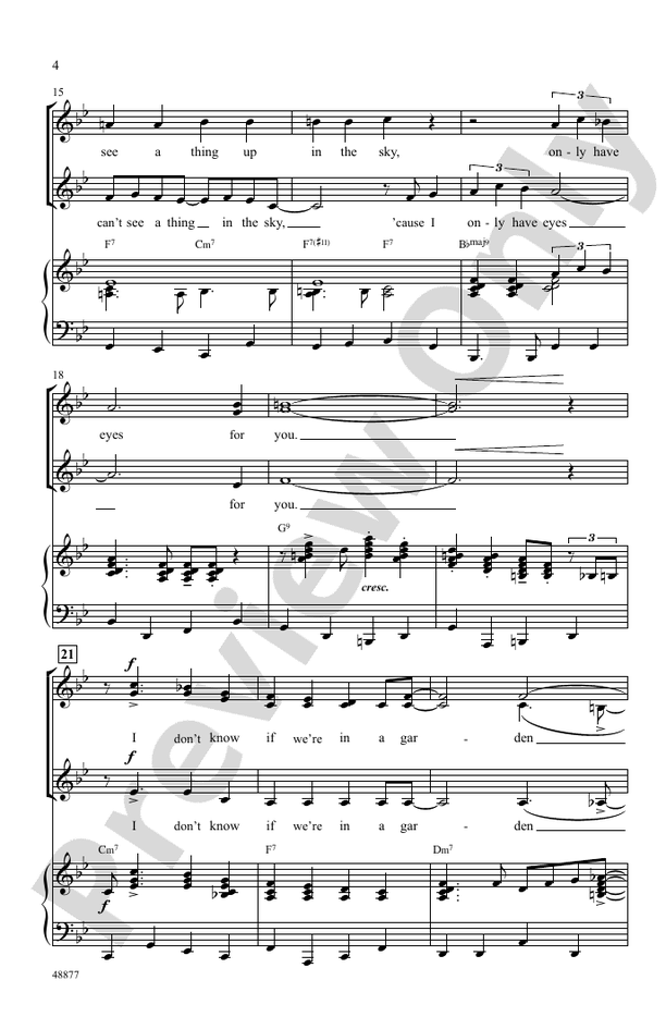 I Only Have Eyes for You – SSA Choral Octavo (Digital Download)