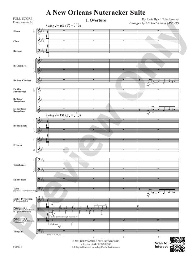 A New Orleans Nutcracker Suite - Concert Band Conductor Score & Parts (Digital Download)