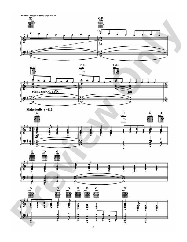 Boughs of Holly - Piano (Digital Download)