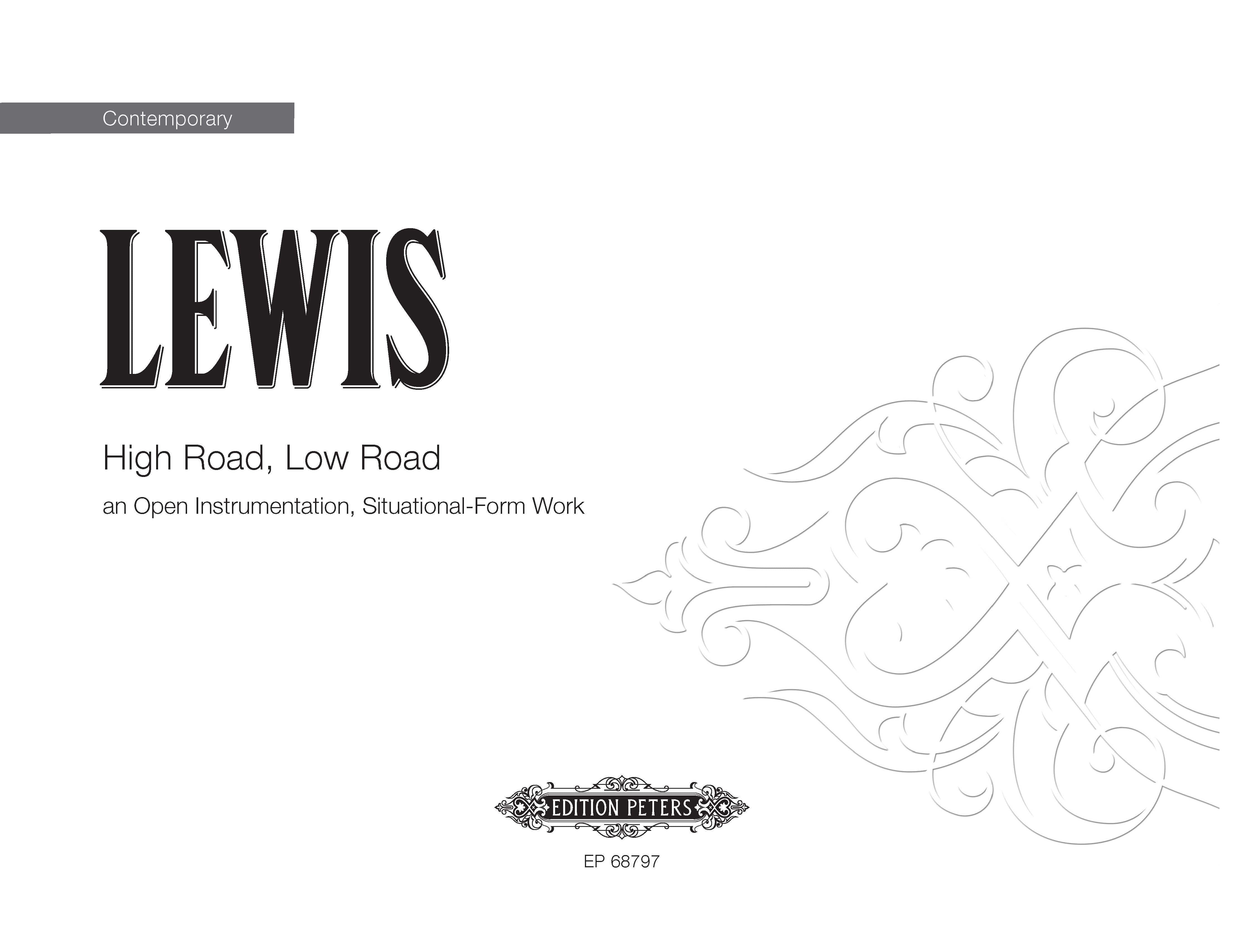 High Road, Low Road (EP68797) - Players Full Score (Digital Download)