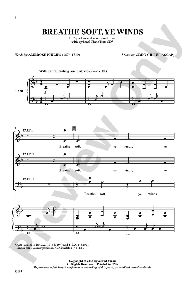 Breathe Soft, Ye Winds – 3-Part Mixed Choral Octavo (Digital Download)