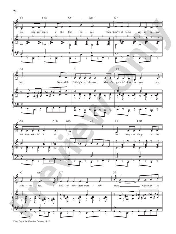 Every Day of the Week Is a Saturday (from Sister Amnesia's Country Western Nunsense Jamboree) - PVG (Digital Download)