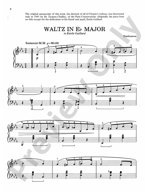 Chopin - Chopin: 14 of His Easiest Piano Selections: A Practical Performing Edition - Piano (Digital Download)