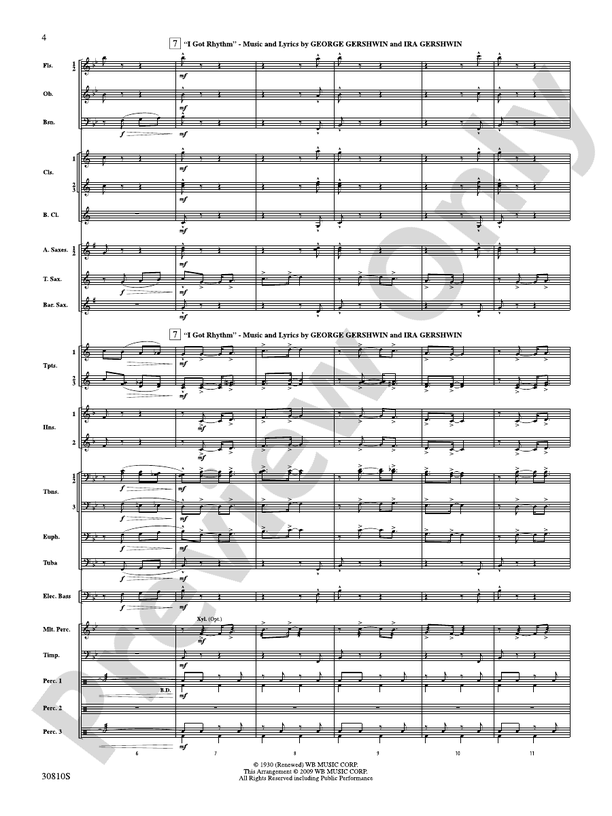A Tribute to Gershwin - Concert Band Conductor Score & Parts (Digital Download)