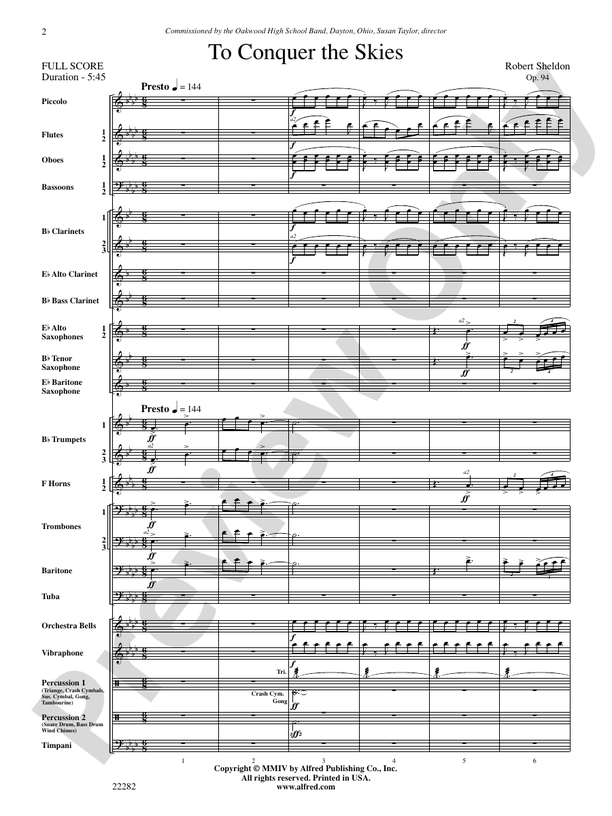 To Conquer the Skies - Concert Band Conductor Score & Parts (Digital Download)