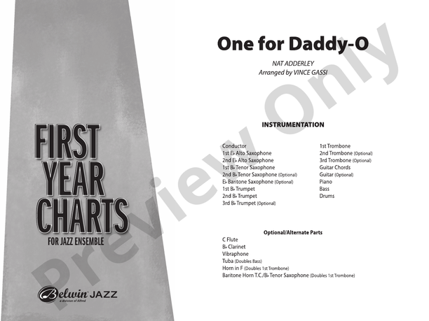 One for Daddy-O - Jazz Ensemble Conductor Score & Parts (Digital Download)
