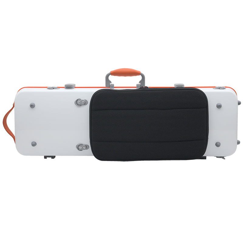 JML Carbon Fibre 1.8 Oblong Violin Case White with Orange 4/4