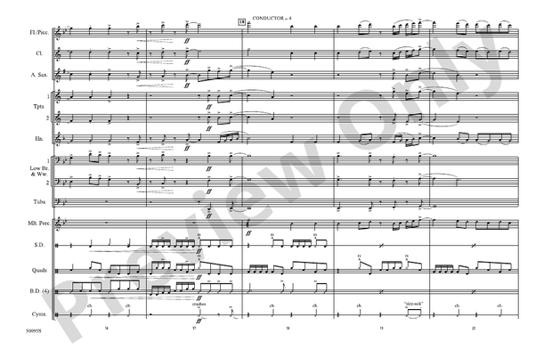 2 Be Loved – Marching Band Conductor Score & Parts (Digital Download)