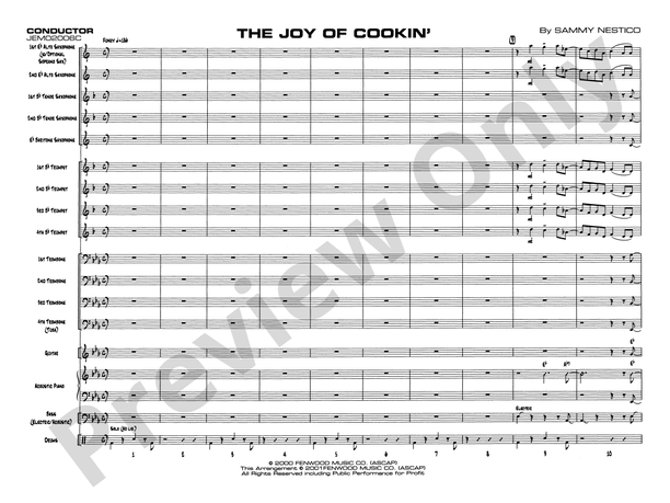 The Joy of Cookin' - Jazz Ensemble Conductor Score & Parts (Digital Download)
