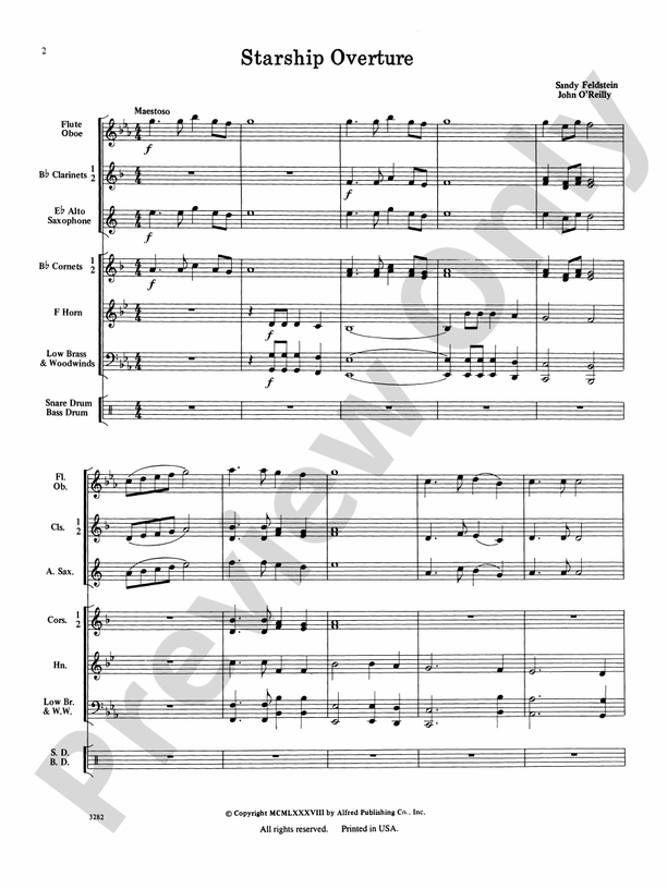 Starship Overture - Concert Band Conductor Score & Parts (Digital Download)
