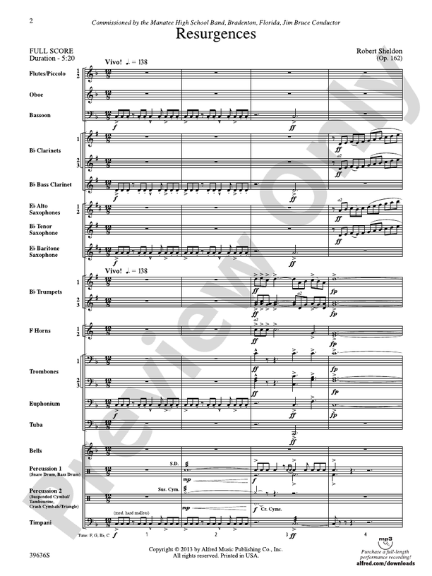 Resurgences - Concert Band Conductor Score & Parts (Digital Download)