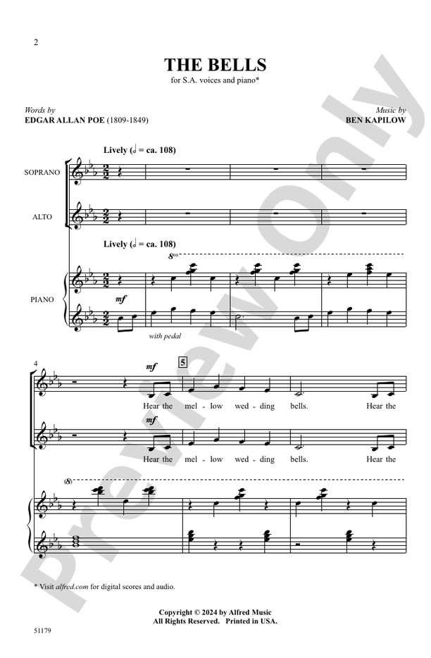 The Bells - SA Choral Octavo (Digital Download)