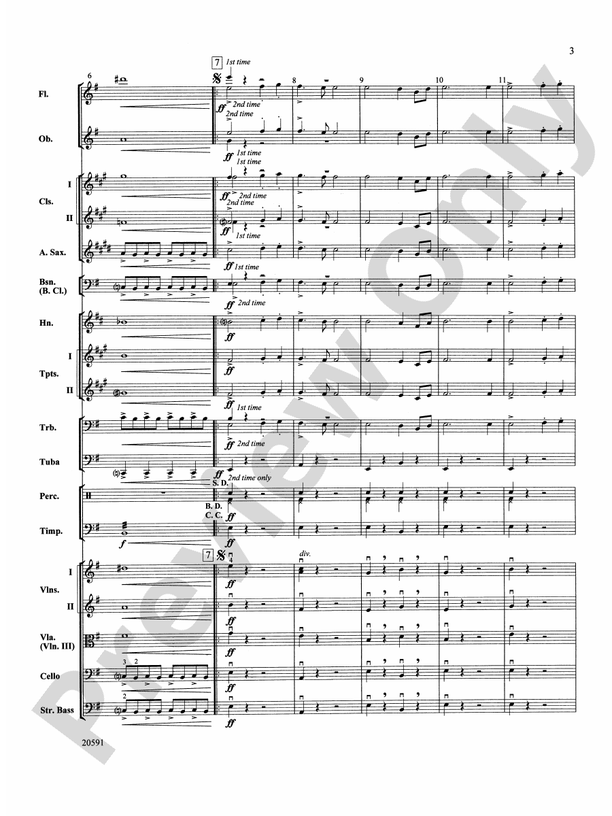 New World Symphony (Fourth Movement) – Full Orchestra Conductor Score & Parts (Digital Download)