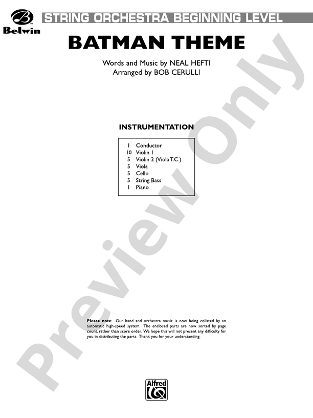 Great Themes from TV and Movies – String Orchestra Conductor Score & Parts (Digital Download)