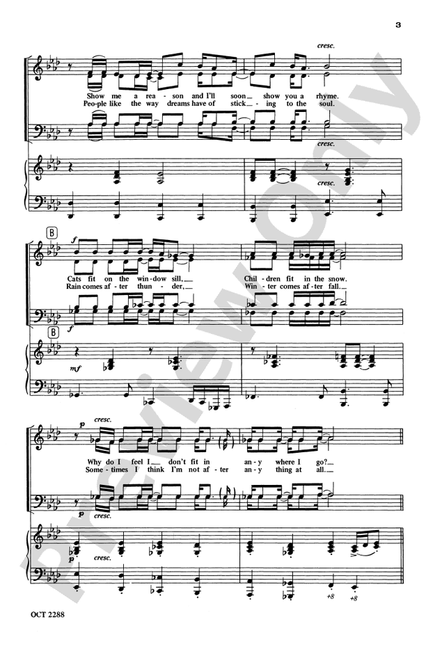 Corner of the Sky (from Pippin) – SATB Choral Octavo (Digital Download)