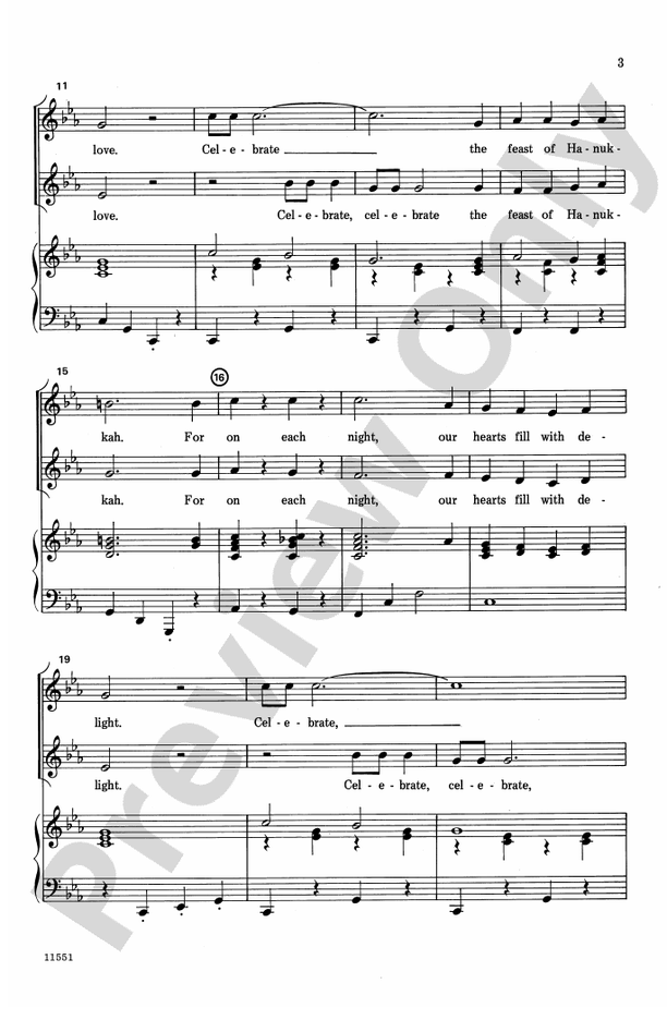 Celebrate Hanukkah – 2-Part Choral Octavo (Digital Download)