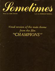 Sometimes (Theme from 'Champions') - PVG (Digital Download)