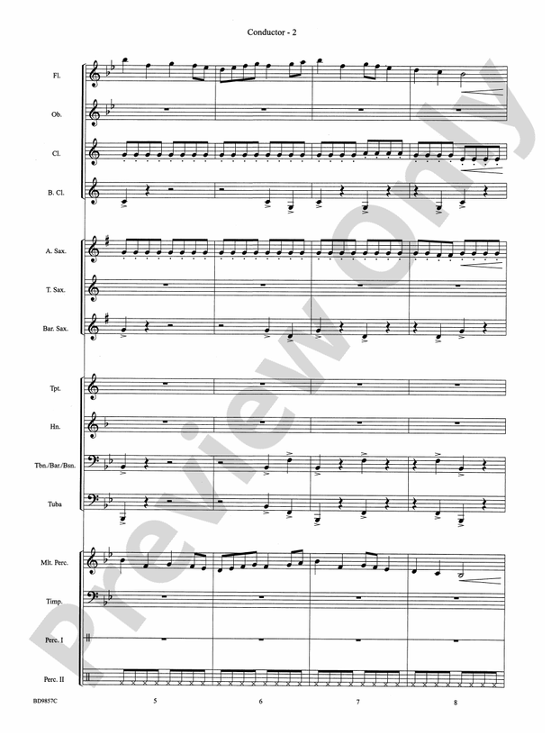 Contredanse - Concert Band Conductor Score & Parts (Digital Download)
