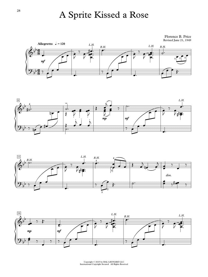 Florence Price - Rediscovered Gems for Piano Solo - Hal Leonard