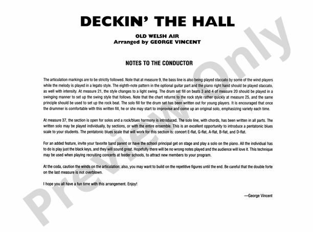 Deckin' the Hall - Jazz Ensemble Conductor Score & Parts (Digital Download)