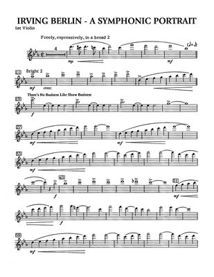 Irving Berlin-A Symphonic Portrait String Set - Hal Leonard String Ensemble Score/Parts