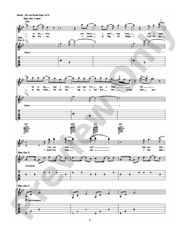 My Last Breath - Guitar TAB (Digital Download)
