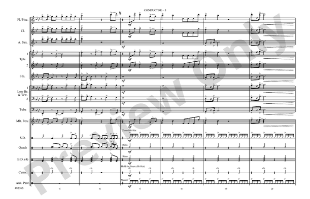 Don't Start Now – Marching Band Conductor Score & Parts (Digital Download)