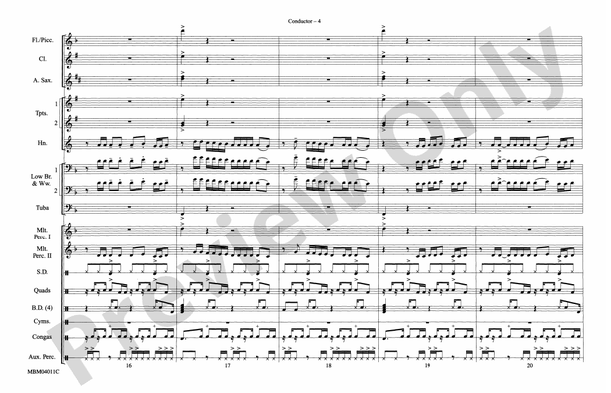 Crazy in Love (Arr. Ralph Ford) – Marching Band Conductor Score & Parts (Digital Download)