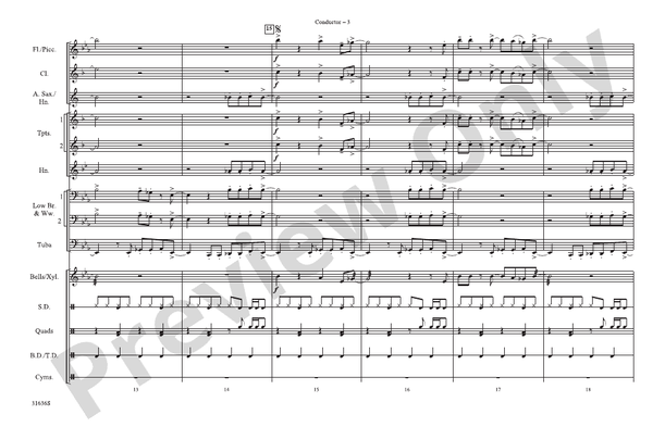 Disco Inferno – Marching Band Conductor Score & Parts (Digital Download)