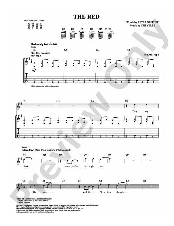 The Red - Guitar TAB (Digital Download)
