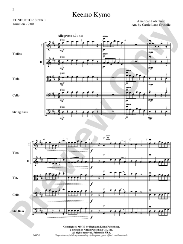 Keemo Kymo – String Orchestra Conductor Score & Parts (Digital Download)