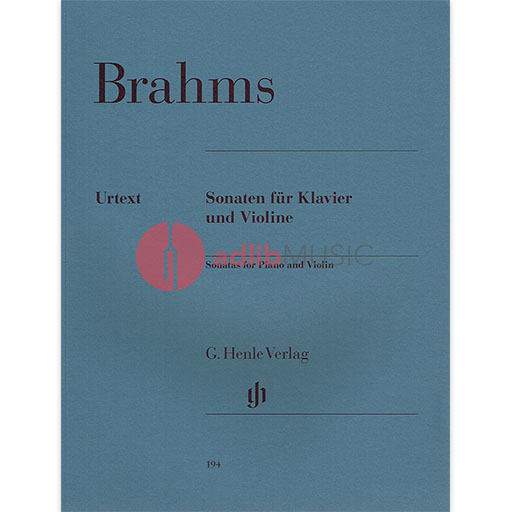 Brahms - Sonatas (including Sonatensatz) - Violin/Piano Accompaniment Henle HN194